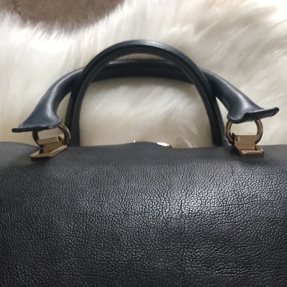 AUTHENTIC CHLOE BLACK & WHITE FUR/ CALF SKIN LEATHER - Picture 11 of 16